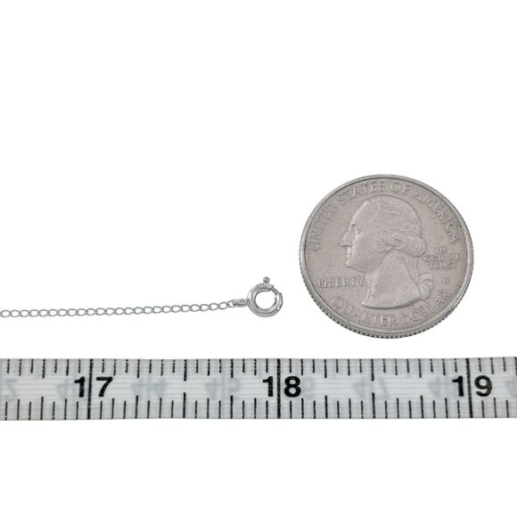 Vintage Sterling Silver 925 1.1mm Chain Link Necklace 18" - Picture 3 of 3